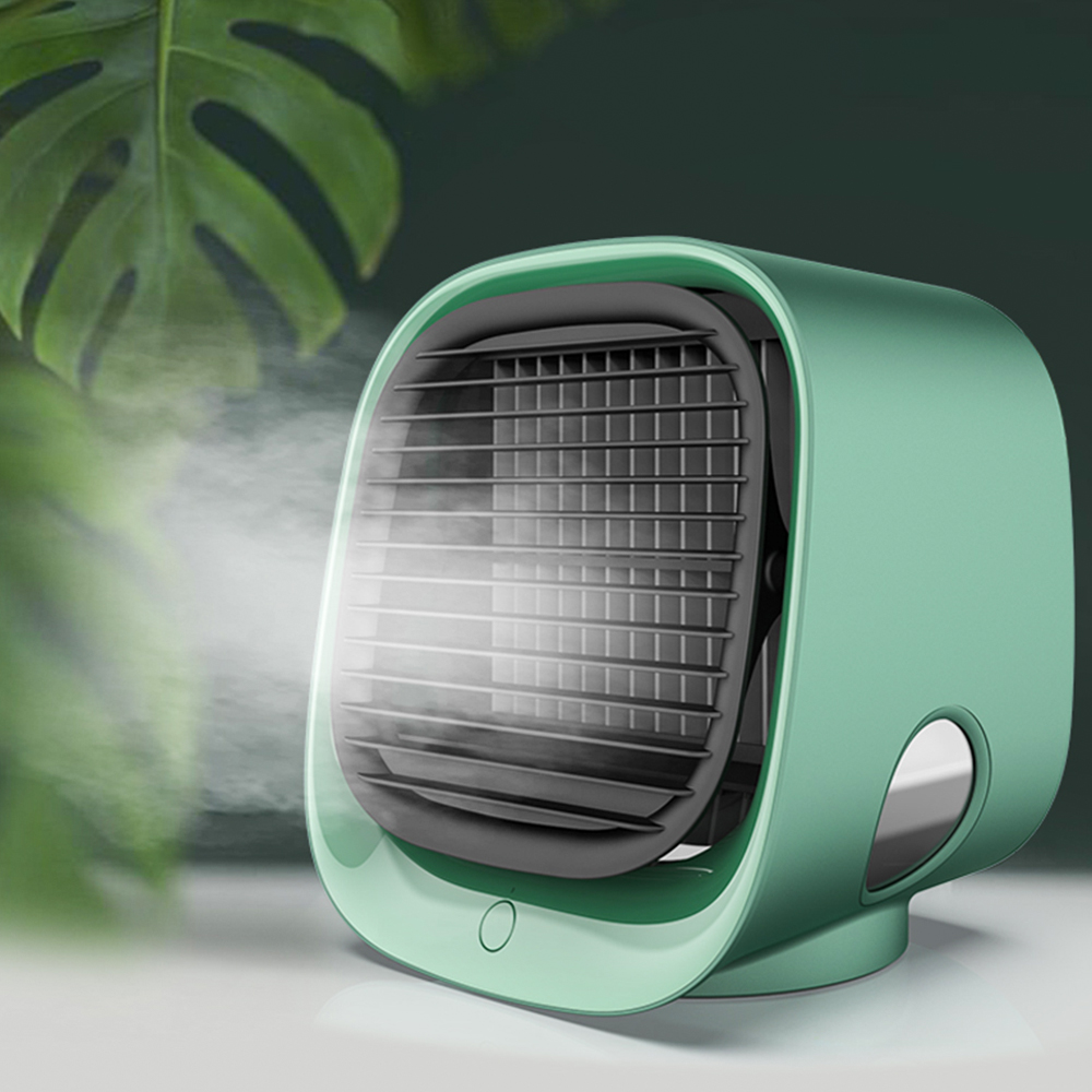 Portable USB Mini Air Cooler Fan with LED Night Light