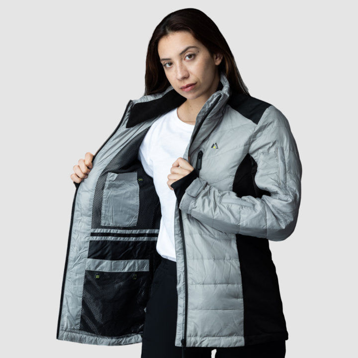 Thumbnail: EcoDown Women's Gray Lightweight Recycled Puffer Jacket