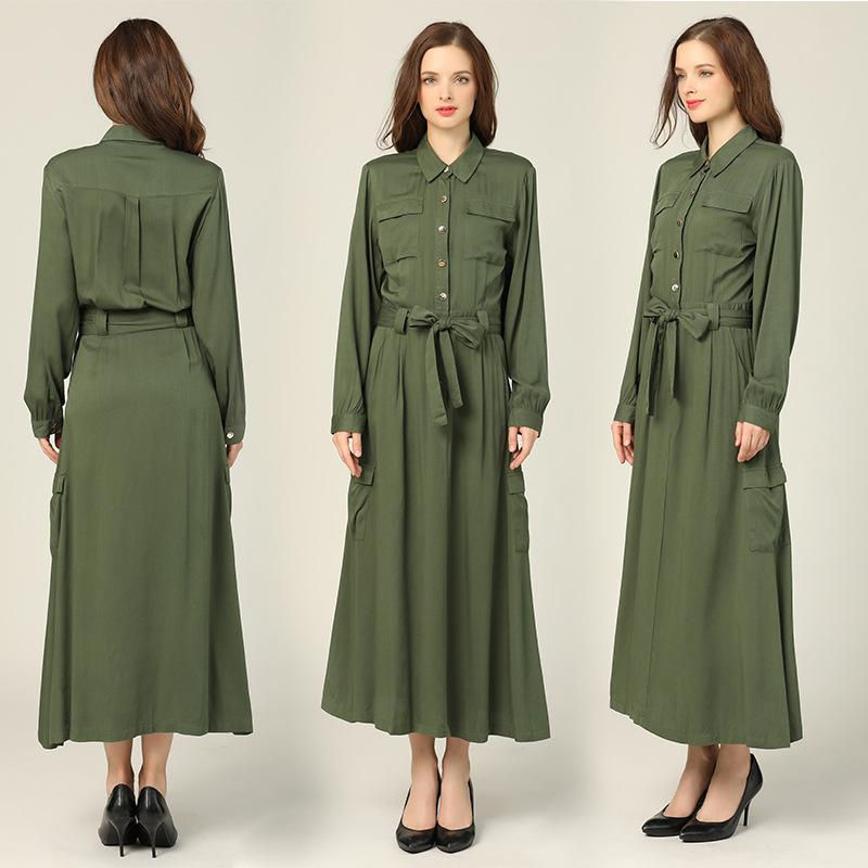 Thumbnail: New Women Clothing Korean-Style Slim-Fit Long-Sleeved Lapel Long Coat