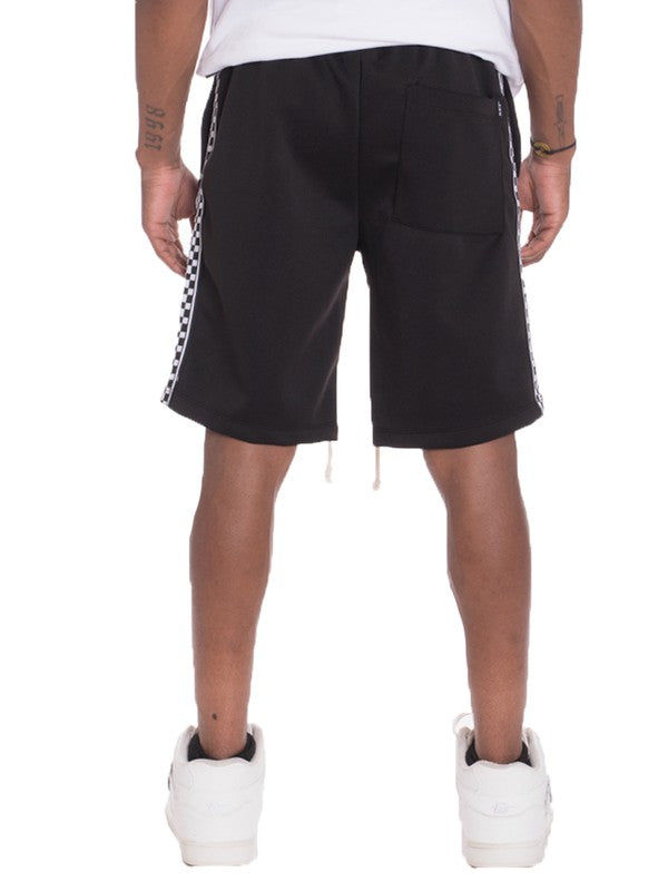 Thumbnail: Weiv Mens Checkered Stripe Track Shorts