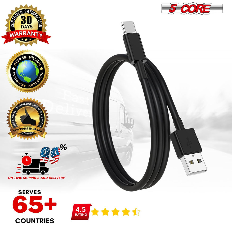 Thumbnail: 5Core USB to USB C Cable 5PCS 65W Fast Charging w Data Transfer