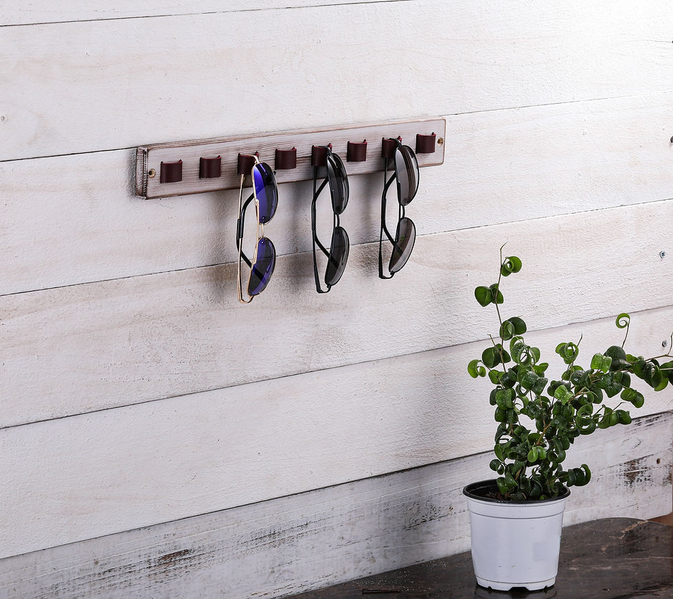 Thumbnail: Wood Sunglasses Holder Wall Mounted Sunglass Organizer Husband Gifts