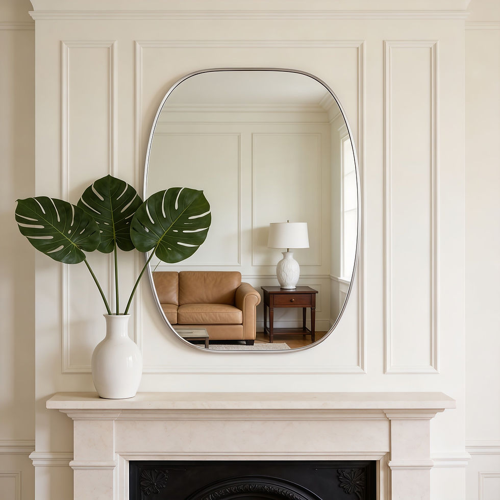 Thumbnail: 30x40 in Metal Framed Oval Vanity Bathrrom Mirror for Wall