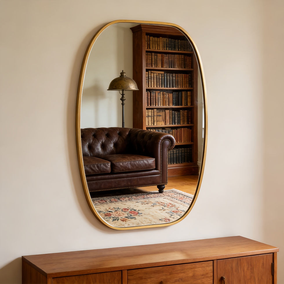 Thumbnail: 20x30 in Metal Framed Oval Vanity Bathroom Mirror for Wall
