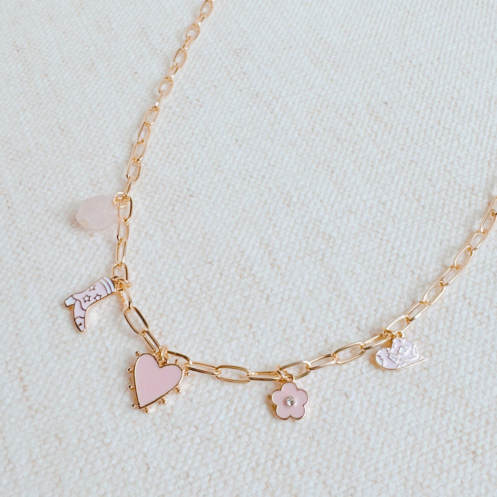 Thumbnail: Yee-haw Heart Multi Charm Necklace