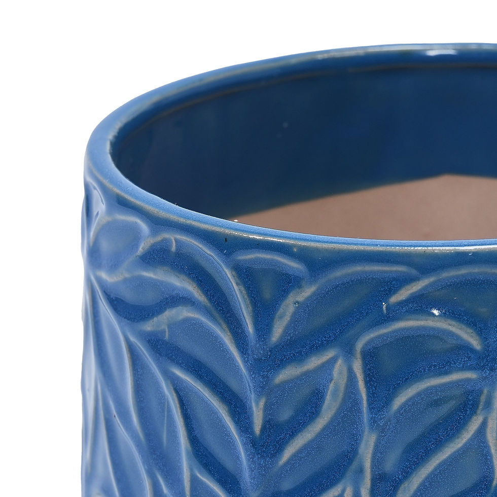 Thumbnail: Handmade Ceramic Planter Set of 2 with Saucers, Indoor/Outdoor