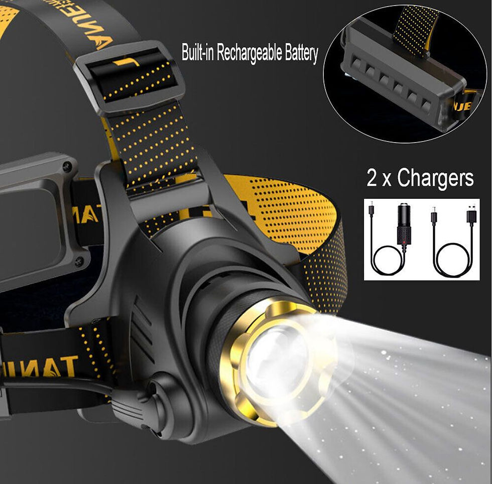 Thumbnail: 12000000lm LED Headlamp USB Rechargeable Headlight Head Torch Lamp