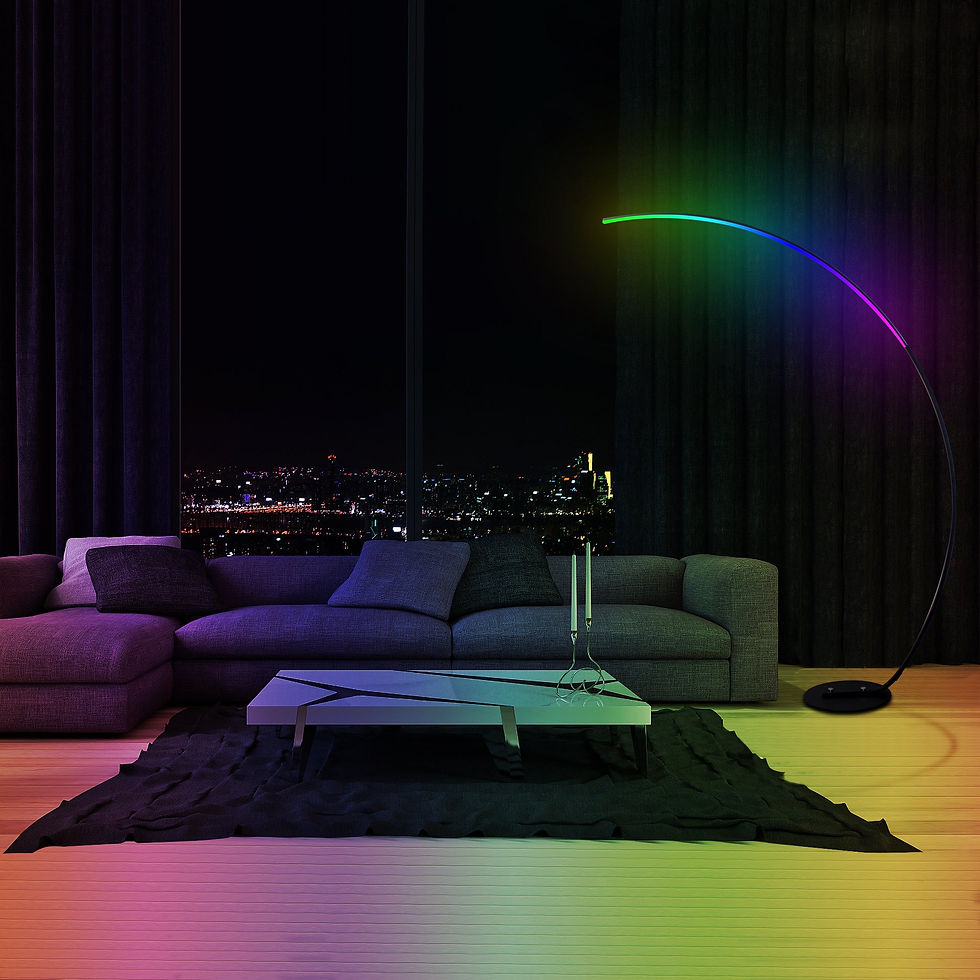 Thumbnail: RGBW Modern Curve Floor Lamp | New Version