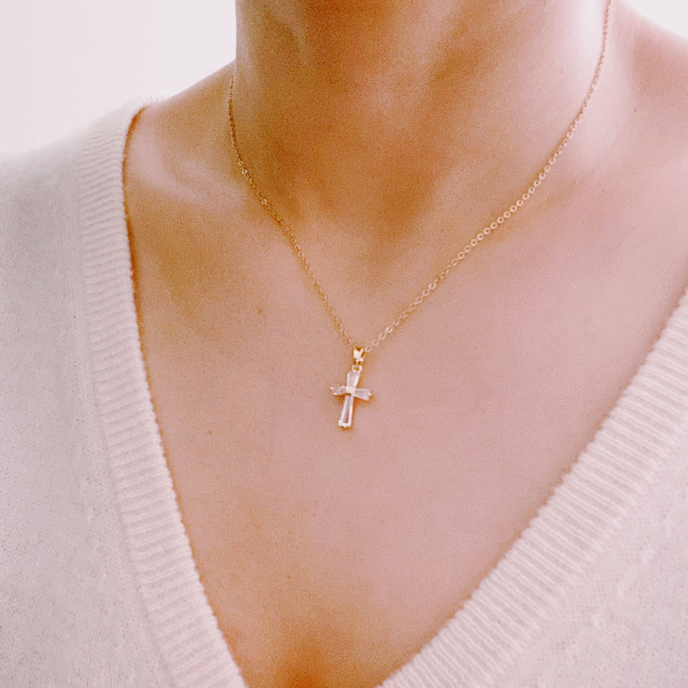 Thumbnail: My Dear Crystal Cross Necklace