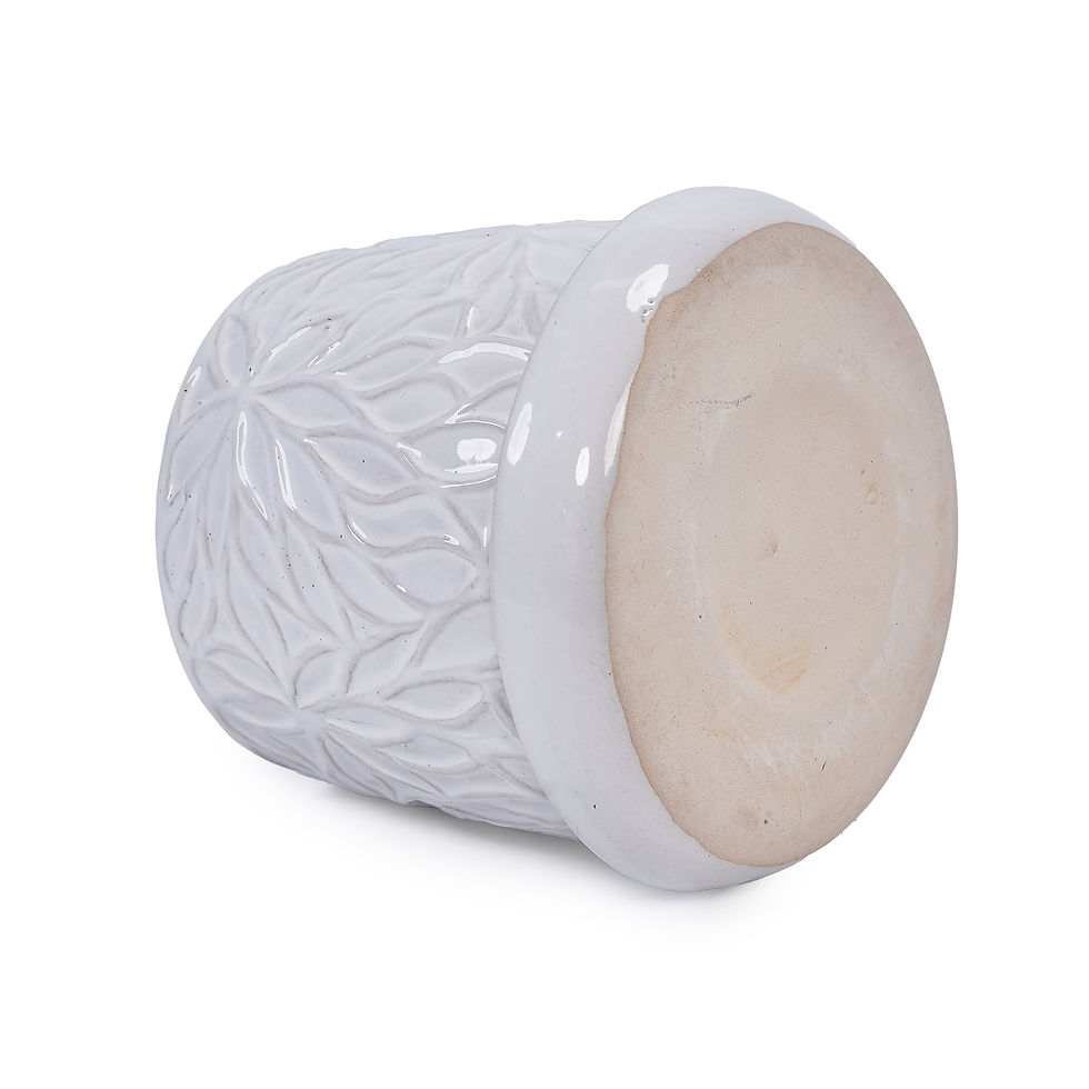 Thumbnail: Handmade Ceramic Planter Set of 2 with Saucers, Indoor/Outdoor