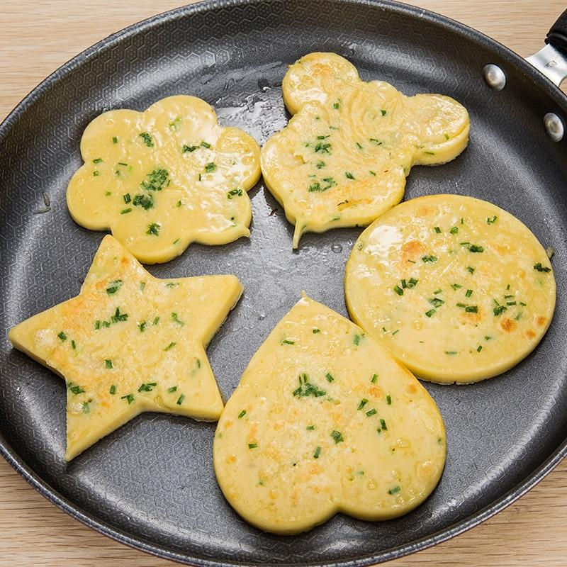 Thumbnail: Nonstick Stainless Steel Egg and Pancake Shaper Mold Set