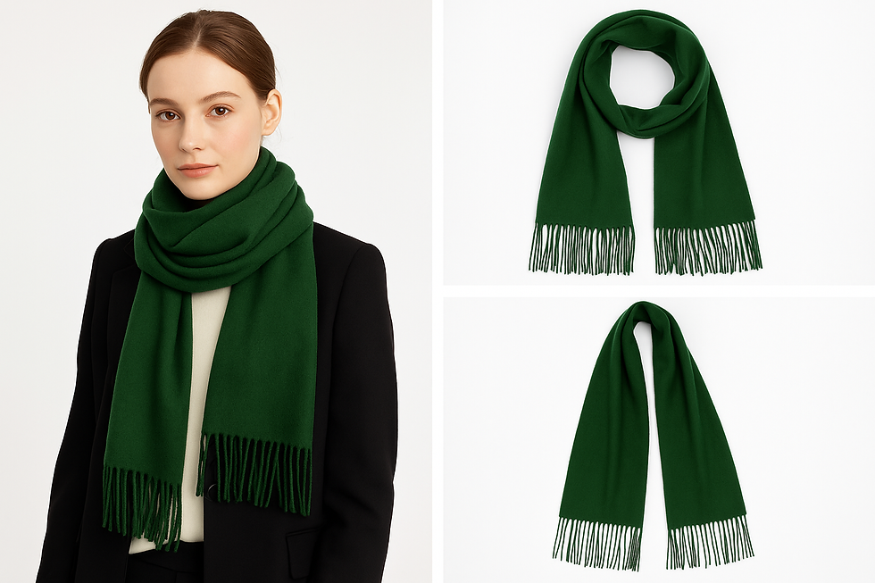 Thumbnail: Orange Pashmina Winter Scarf 6 Ft Long