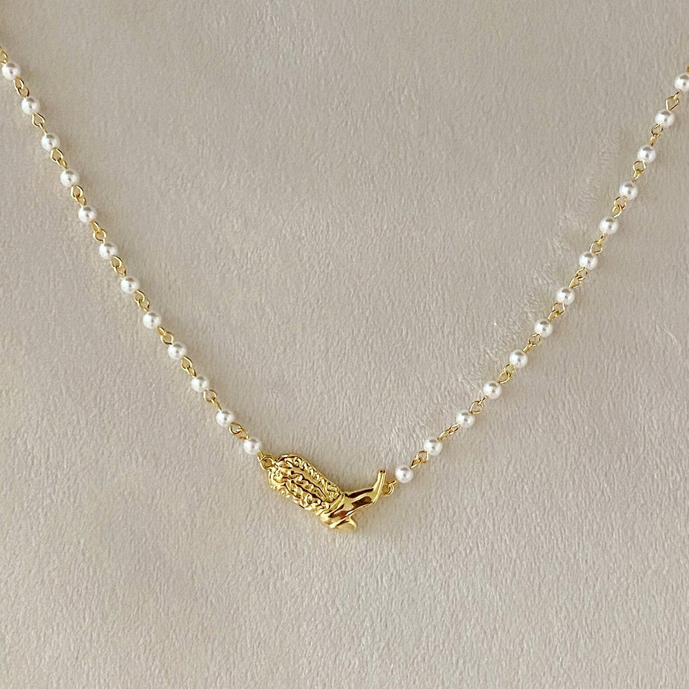 Thumbnail: Cowgirl Boot Pearl Chain Necklace