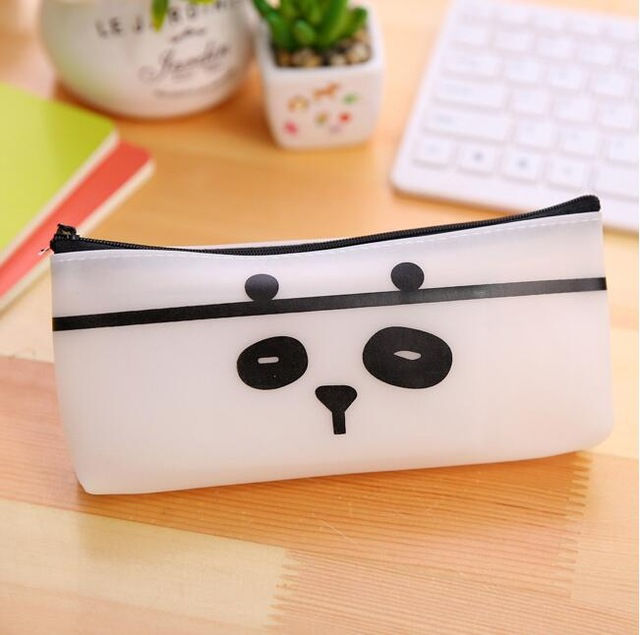 Thumbnail: Cute Black And White Jelly Pencil Case For School