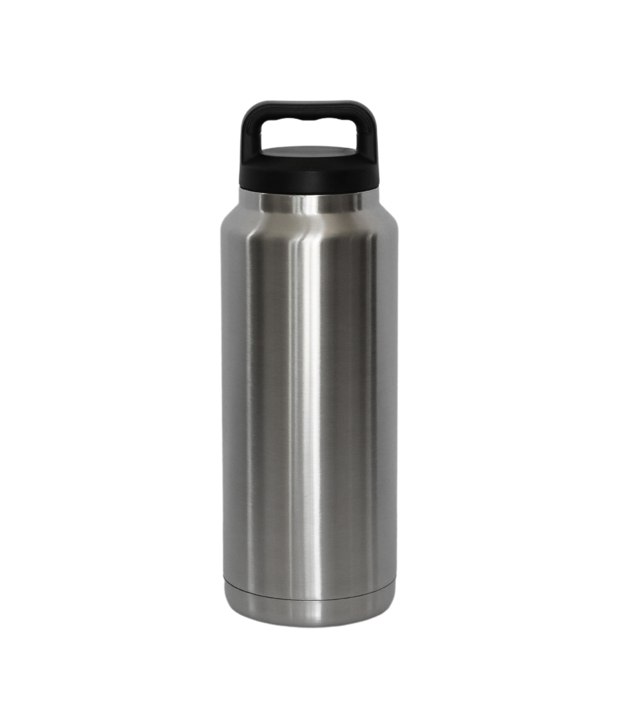 Stainless Steel Twist-Off Cap Reusable Water Bottle, Silver