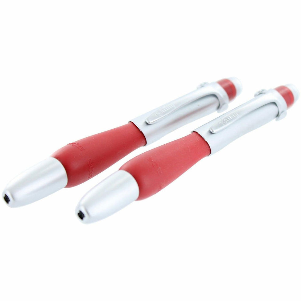 Thumbnail: 2-Pack Rotring Skynn Ergonomic Roller Ball Pens With Comfort Grip -