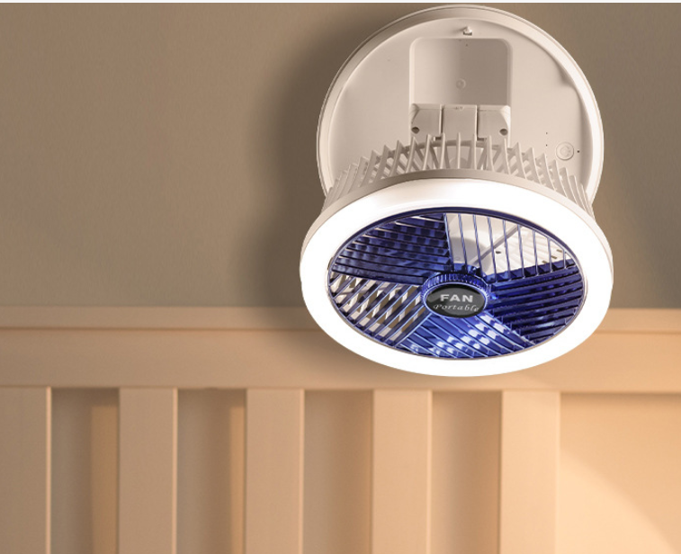 Thumbnail: Foldable USB Rechargeable Table Fan with LED Night Light