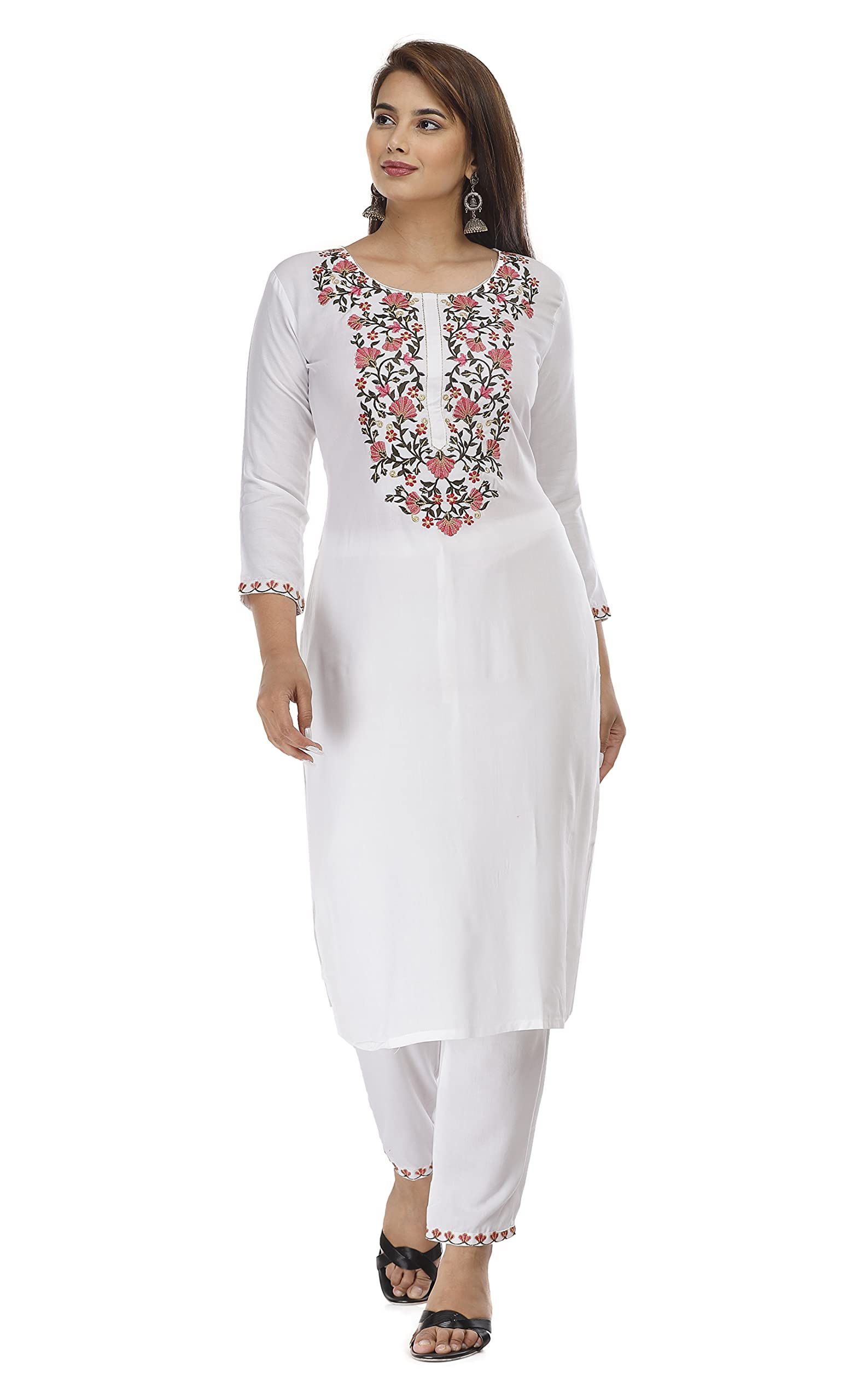 Rayon Solid Kurta Pant Set