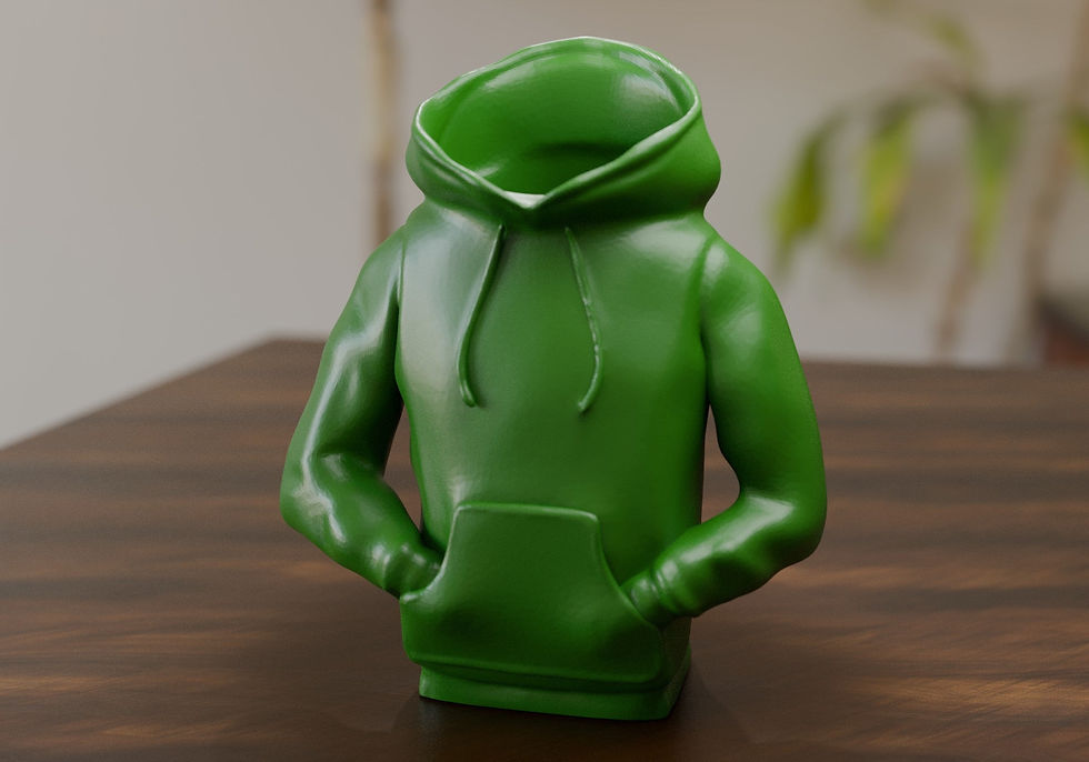 Thumbnail: 3D-Printed Hip-Hop Hoodie Pencil Holder with Hands in Pockets – Urban