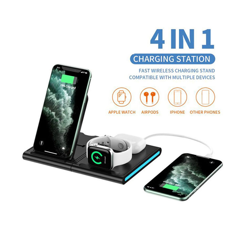 Thumbnail: Magnetic Power Tiles 4 In 1 Wireless Charging Station