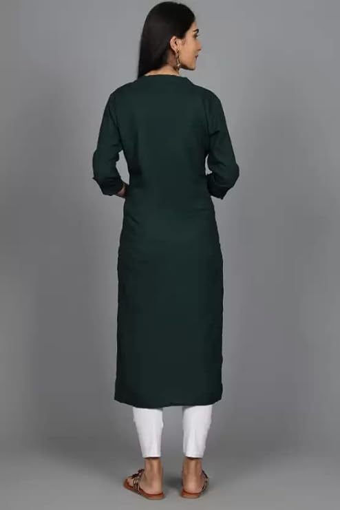 Thumbnail: Women's Green Straight Kurta