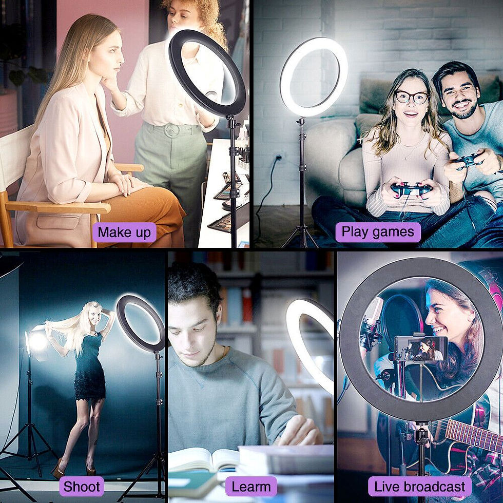 Thumbnail: LED Ring Light With Phone Tripod Stand Kit 10"