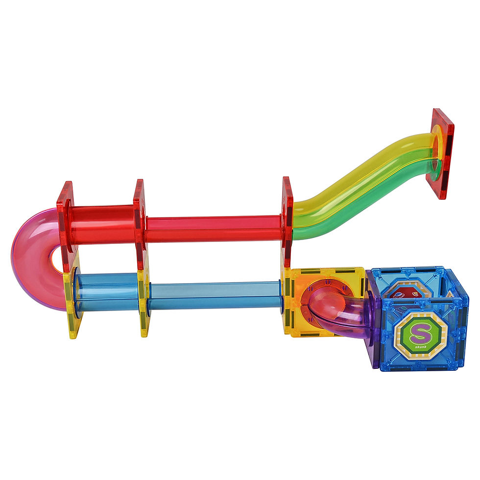 Thumbnail: Zummy Kids Magnetic Building Blocks Tile Set For Creative Play