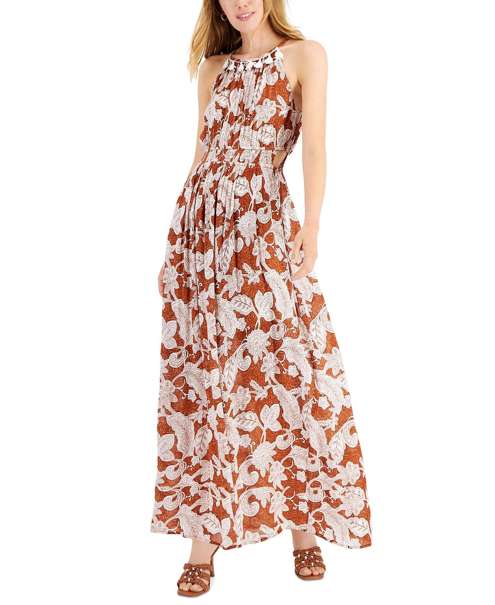 Thumbnail: Jamie Layla Petite Printed Halter Maxi Dress