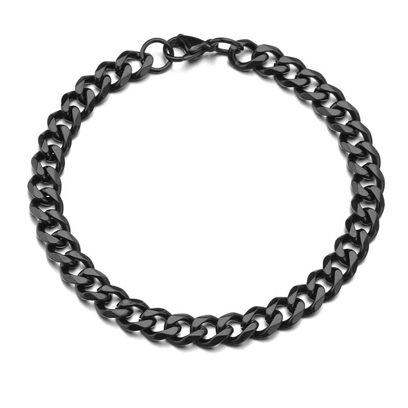 Thumbnail: Men's Classic Cuban Chain Stainless Steel Bracelet