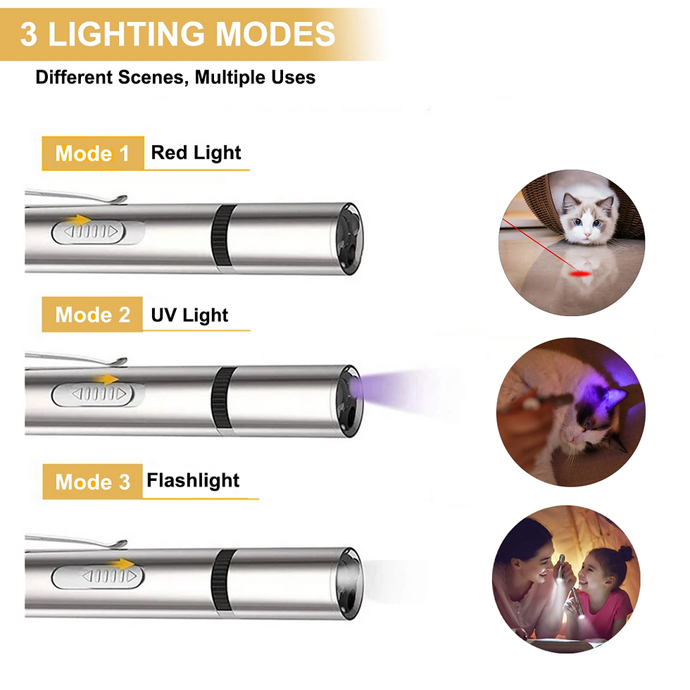 Thumbnail: Multi-Mode Rechargeable Laser Pointer Cat Toy with LED Flashlight
