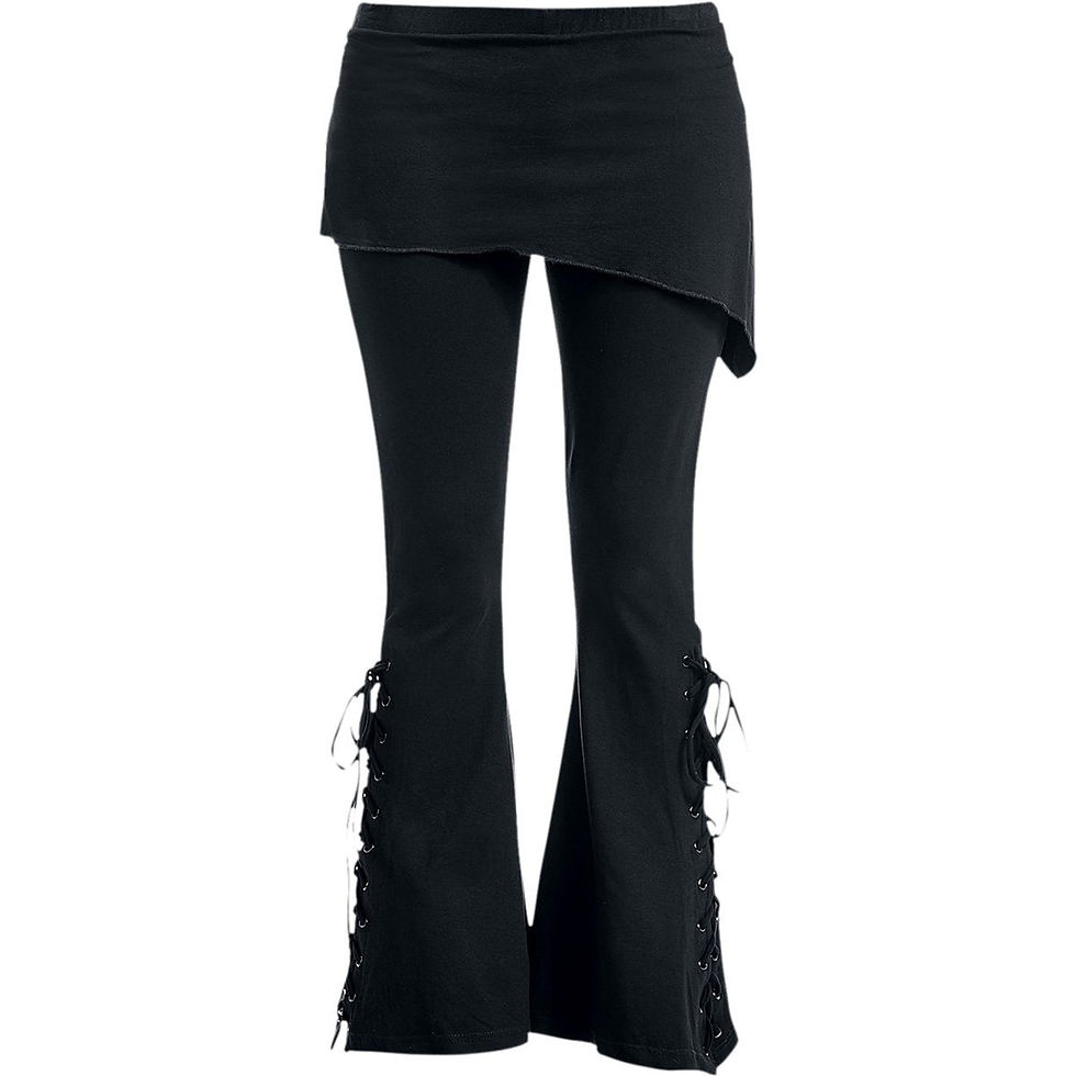 Thumbnail: URBAN FASHION - 2in1 Boot-Cut Leggings with Micro Slant Skirt