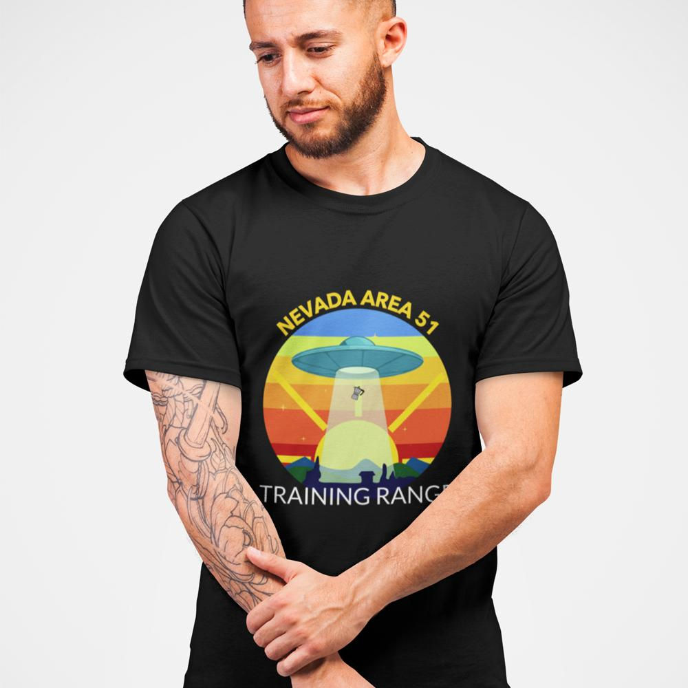 Men's Area 51 Space Theme Cotton Short Sleeve T-Shirt