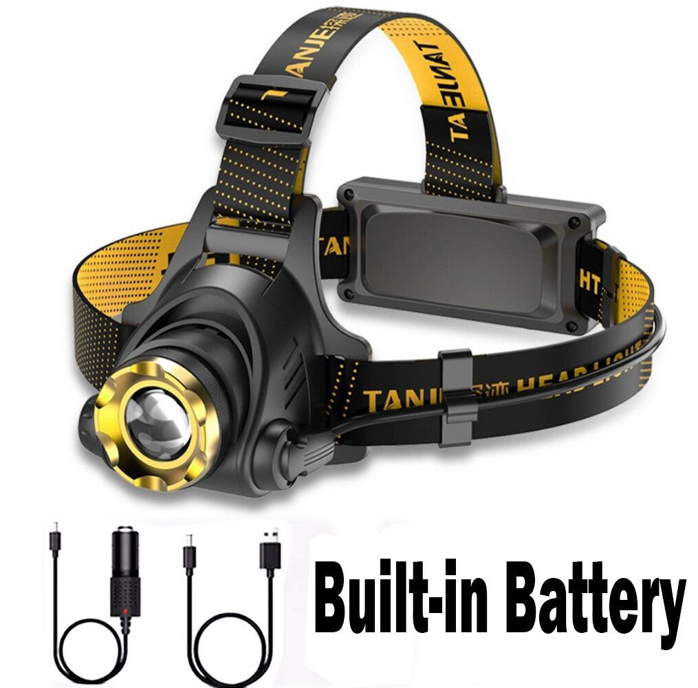 12000000lm LED Headlamp USB Rechargeable Headlight Head Torch Lamp
