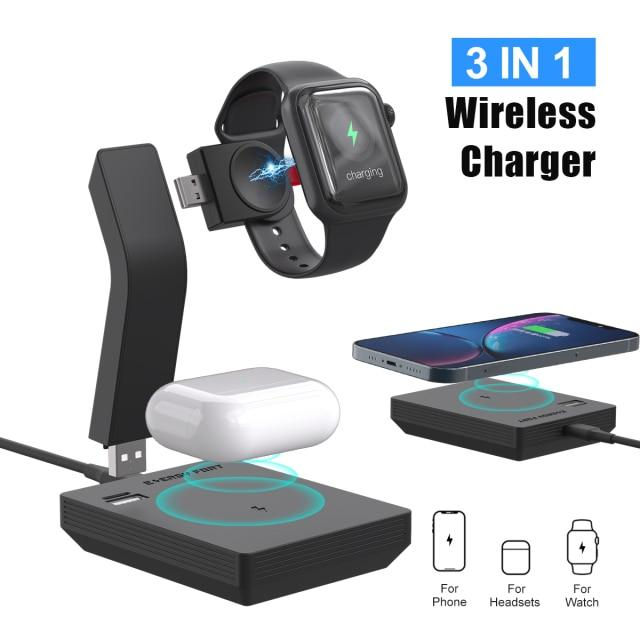 Thumbnail: Ninja 15W 3 in 1 Fast Wireless Charging Station for Mobile Phones