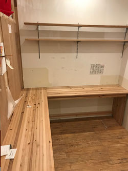 バックヤードL型カウンター