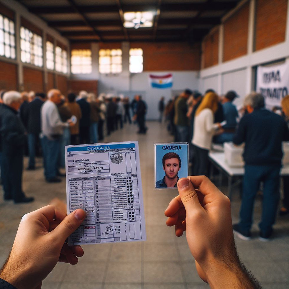 Imagem sobre Eleições presidenciais da Argentina em 2023 - Eleitor indo votar para presidente na sua seção eleitoral.