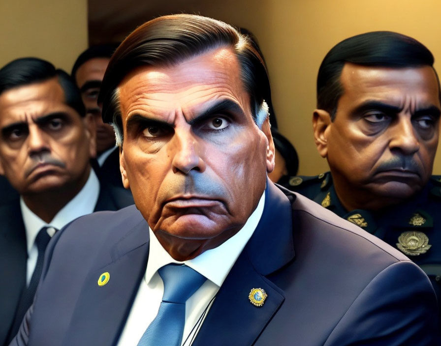 imagem de bolsonaro e seus assessores
