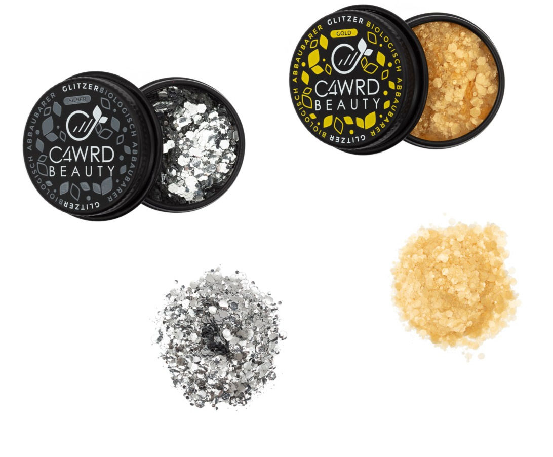 Biodegradable glitter 2 Set: Silver and Gold