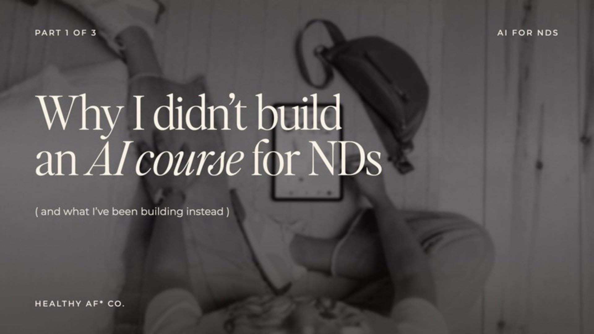 Why I Didn't Build an AI Course for NDs