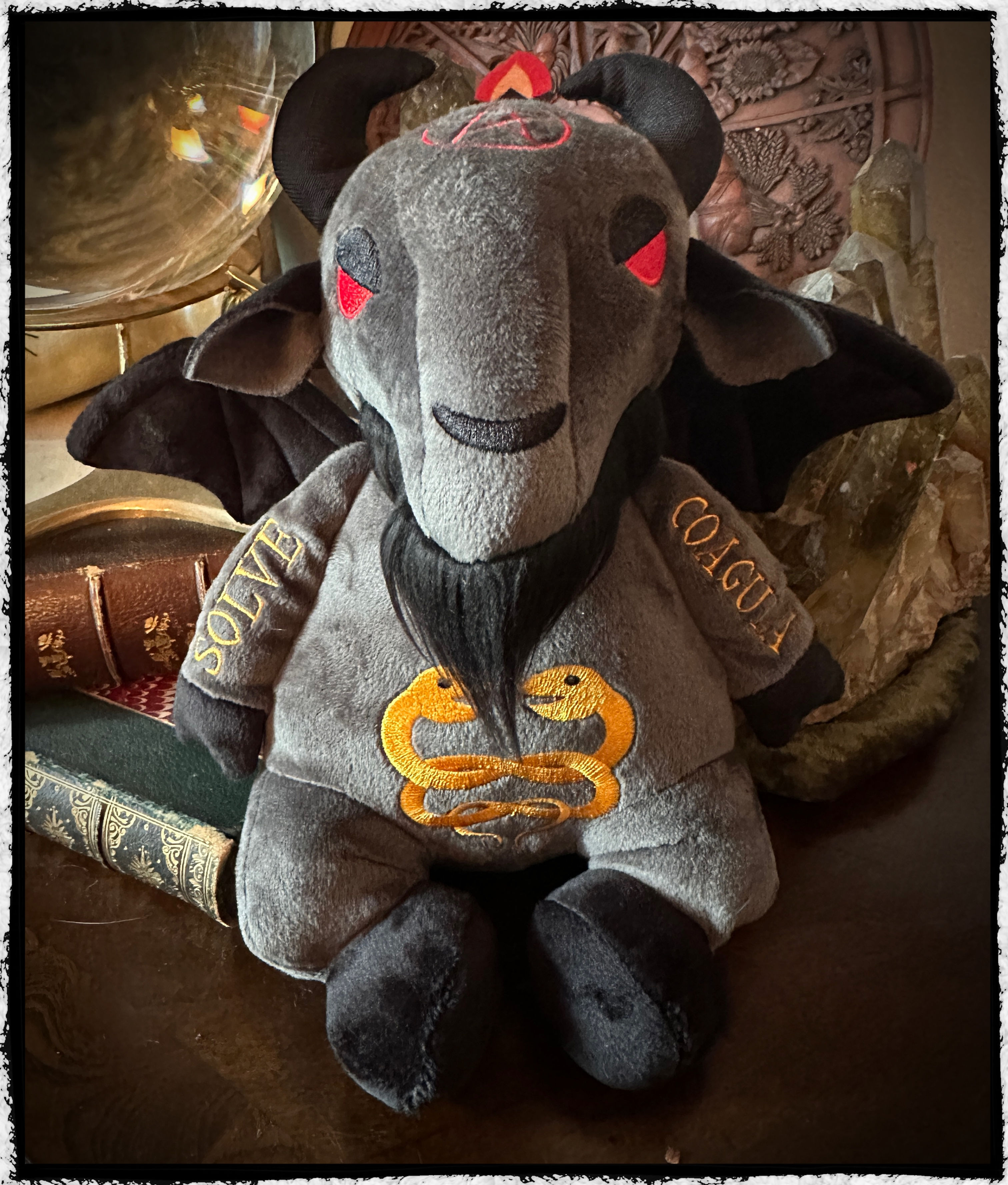 Baphomet Plush and Rubber W.W.S.D Bracelet