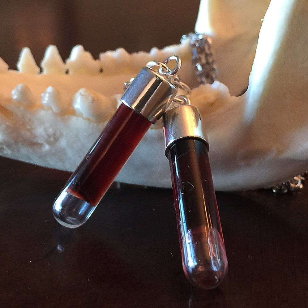 Sterling Silver Blood Vial Pendant Kit Lovers Includes