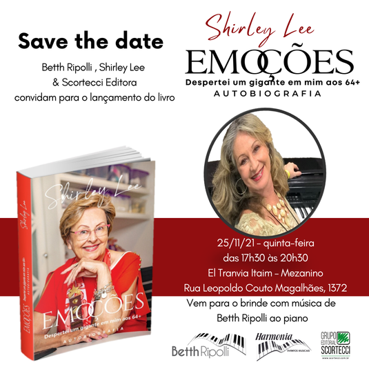 LANÇAMENTO DO LIVRO EMOÇÕES - Despertei um gigante em mim aos 64+