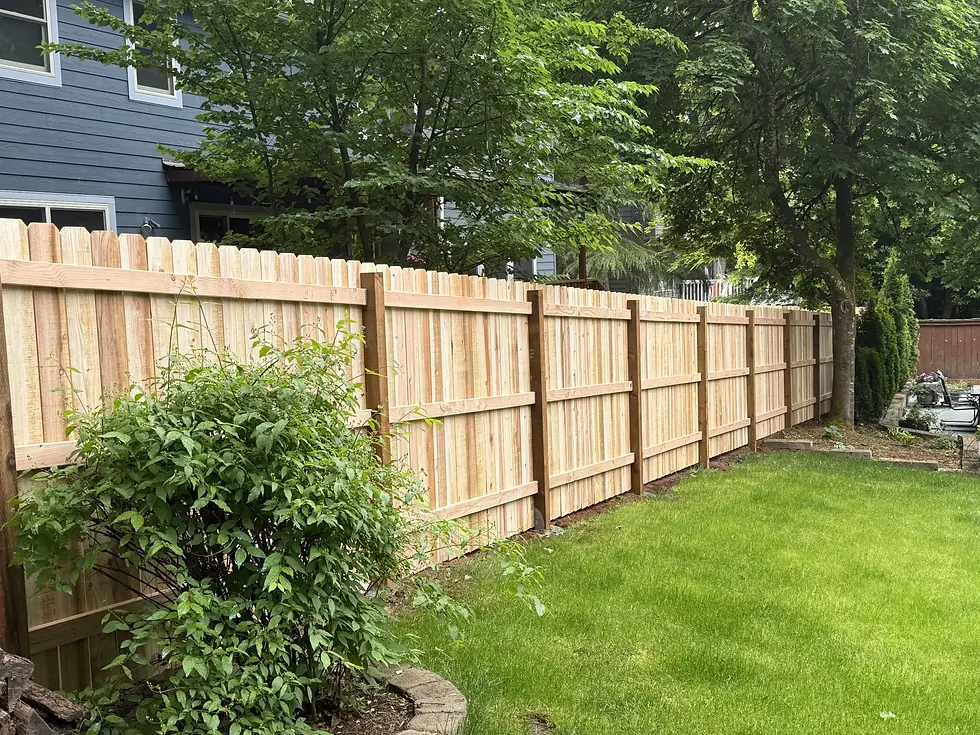 Cedar Privacy fence built in Salem Oregon