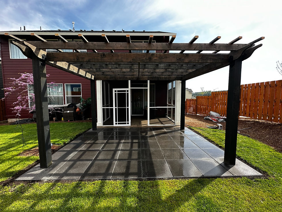Paver patio and Pergola built in West Salem, Oregon