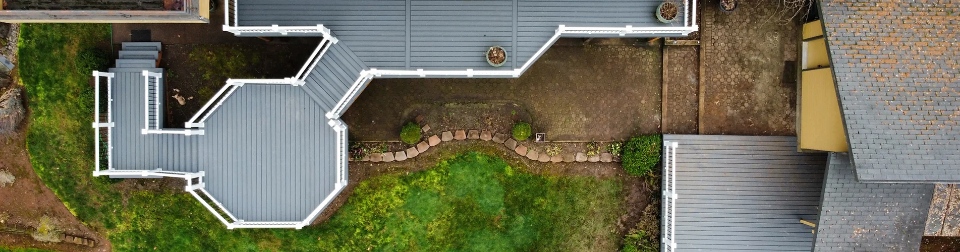 Trex deck top-down view