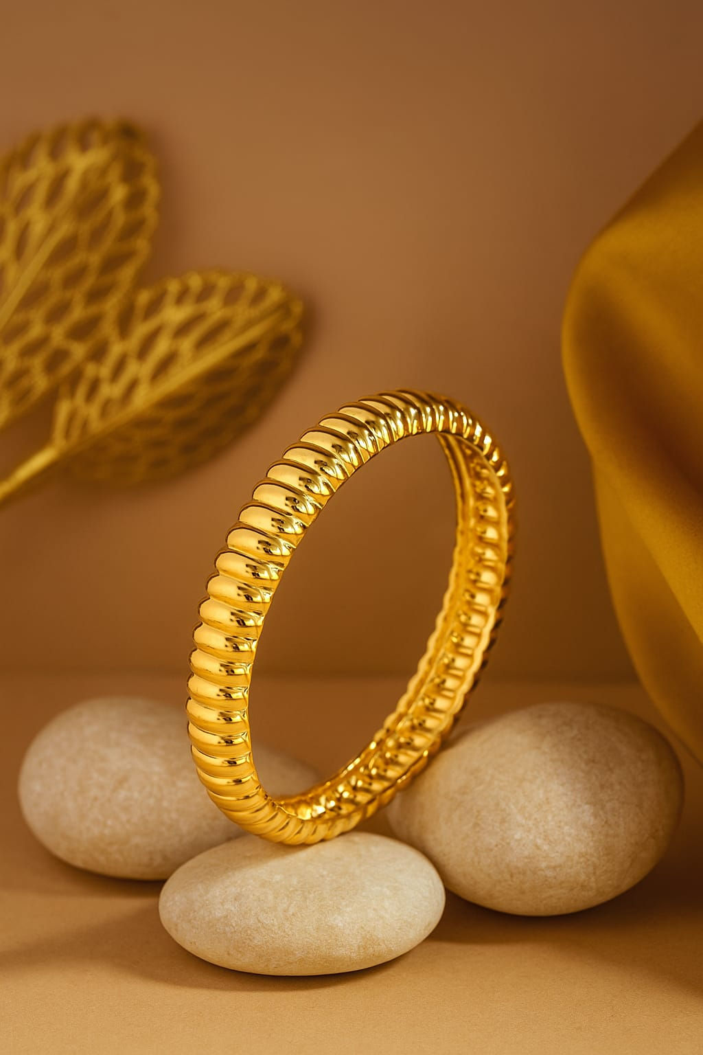 Golden Ripple Bangle