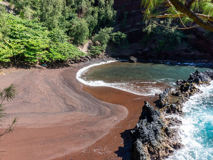 Red Sand Beach (Kaihalulu): Volcanic Remnants on Maui