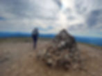 Mount Eisenhower Summit on Presidential Traverse in White Mountains of New Hampshire