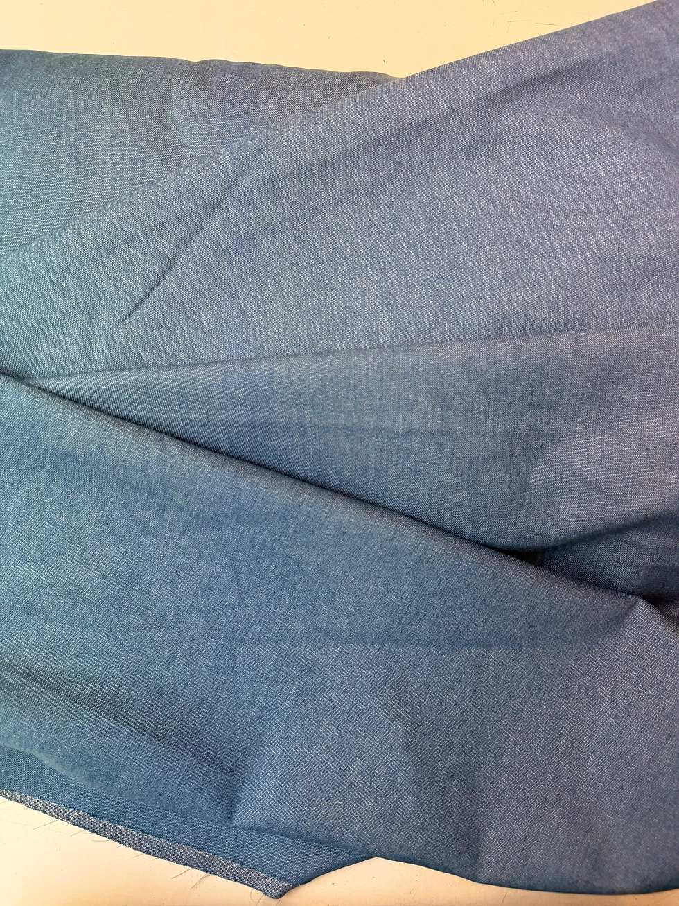 Mid Blue 8 oz 100% Cotton Denim Fabric Folded Picture