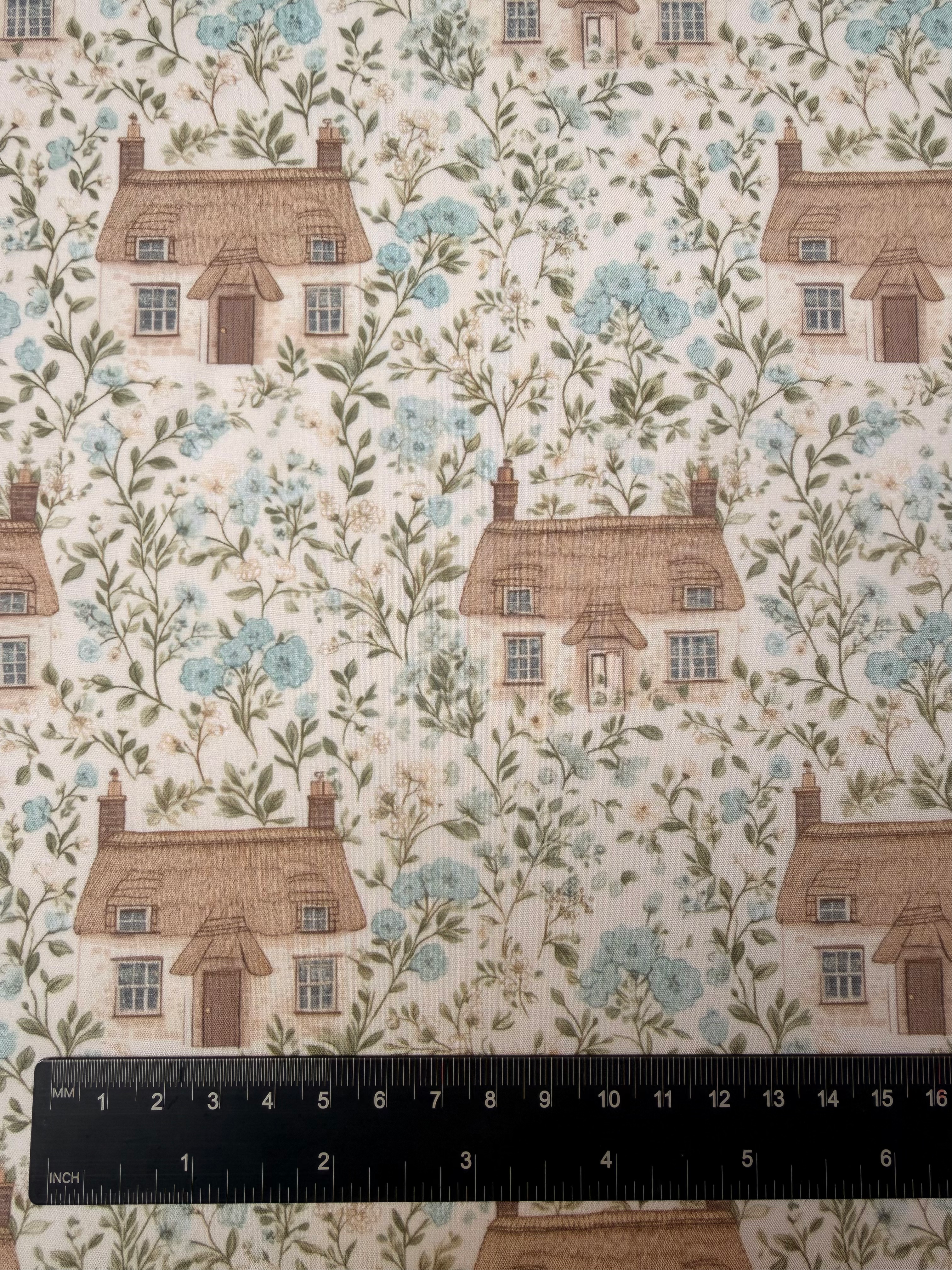 Cottage Garden Dreams Polycotton Fabric Ruler View